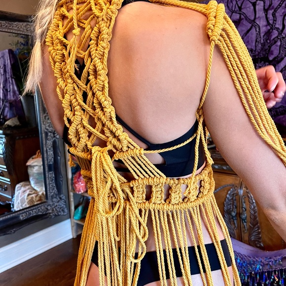 Handmade Macrame Crochet Dress - Picture 17 of 17